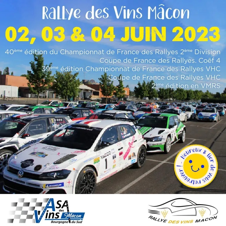 Rallye des vins - 02 au 04 juin 2023 - à Mâcon